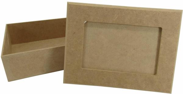 CAIXA P/FITA C/FOTO 19,5X14,5X6CM Mdf Crú