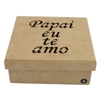CAIXA PAI EU TE AMO 16X16X6CM MDF Crú