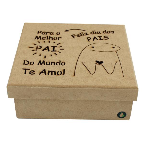 CAIXA PAI FLORK 16X16X6CM MDF Crú