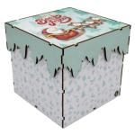 Caixa Panetone Boas Festas 16,5x16,5x16cm Caixa Panetone Boas Festas 16,5x16,5x16cm