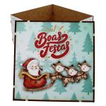 Caixa Panetone Boas Festas 16,5x16,5x16cm Caixa Panetone Boas Festas 16,5x16,5x16cm