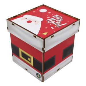 Caixa Panetone Natal Mini 10x10x11cm