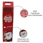 Caixa para Vinho Natalina MDF 10x10x40 cm 