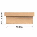 Caixa Páscoa Dieta 16X16X6CM MDF Crú