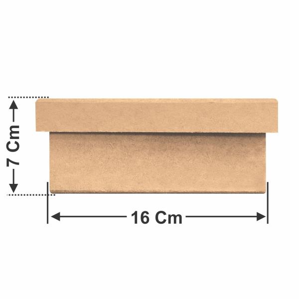 Caixa Páscoa Dieta 16X16X6CM MDF Crú