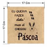 Caixa Páscoa Dieta 16X16X6CM MDF Crú