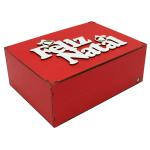 CAIXA PINTADA FELIZ NATAL 23X17X9CM 