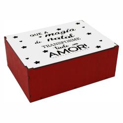 Caixa pintada magia do natal 23x17x9cm 