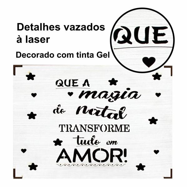 CAIXA PINTADA MAGIA DO NATAL 23X17X9CM  CAIXA PINTADA MAGIA DO NATAL 23X17X9CM