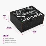 Caixa Presente MDF com Tampa Inesperado Mais Esperado Organizadora Decoração Namorados 20x15x8