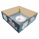 Caixa quadrada feliz páscoa verde 20x20x7 Cm