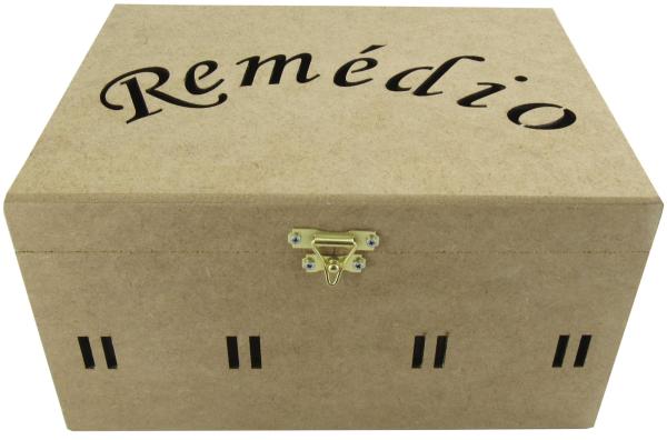 CAIXA REMEDIO DOBR. PASSA FITA 25X18X14CM MDF CRÚ