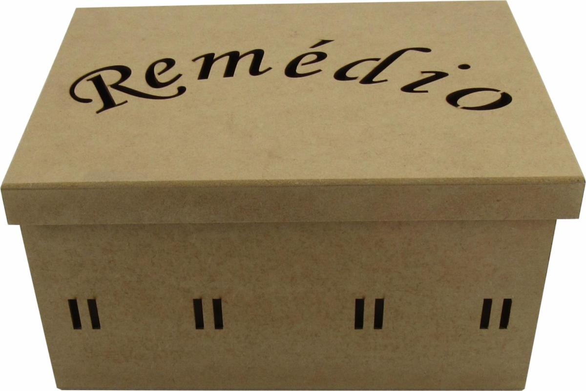 CAIXA REMEDIO PASSA FITA 3MM 25X18X14CM MDF CRÚ