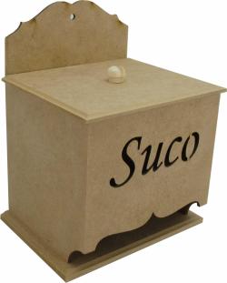 Caixa suco em pe 14x12x18,5cm mdf crú