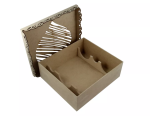 CAIXA VINHO CORACAO 27X24X9CM MDF Crú