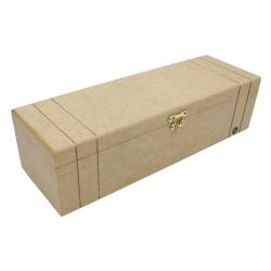 Caixa vinho dobradiça 37x12x10cm mdf cru