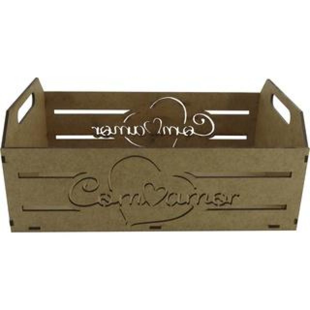 CAIXOTE 3MM LASER COM AMOR 26X15X11CM