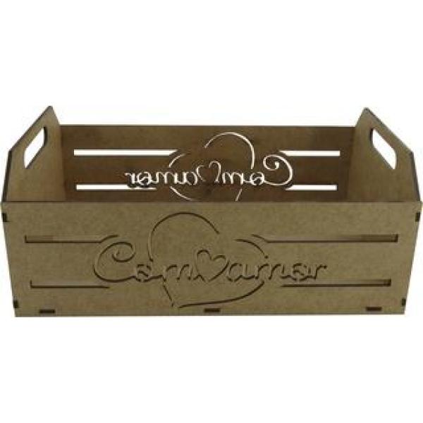 CAIXOTE 3MM LASER COM AMOR 26X15X11CM
