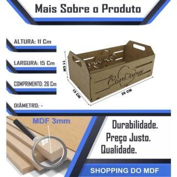 CAIXOTE 3MM LASER COM AMOR 26X15X11CM