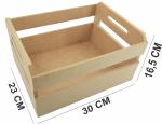 CAIXOTE 6MM 30X23X16,5CM MDF CRÚ