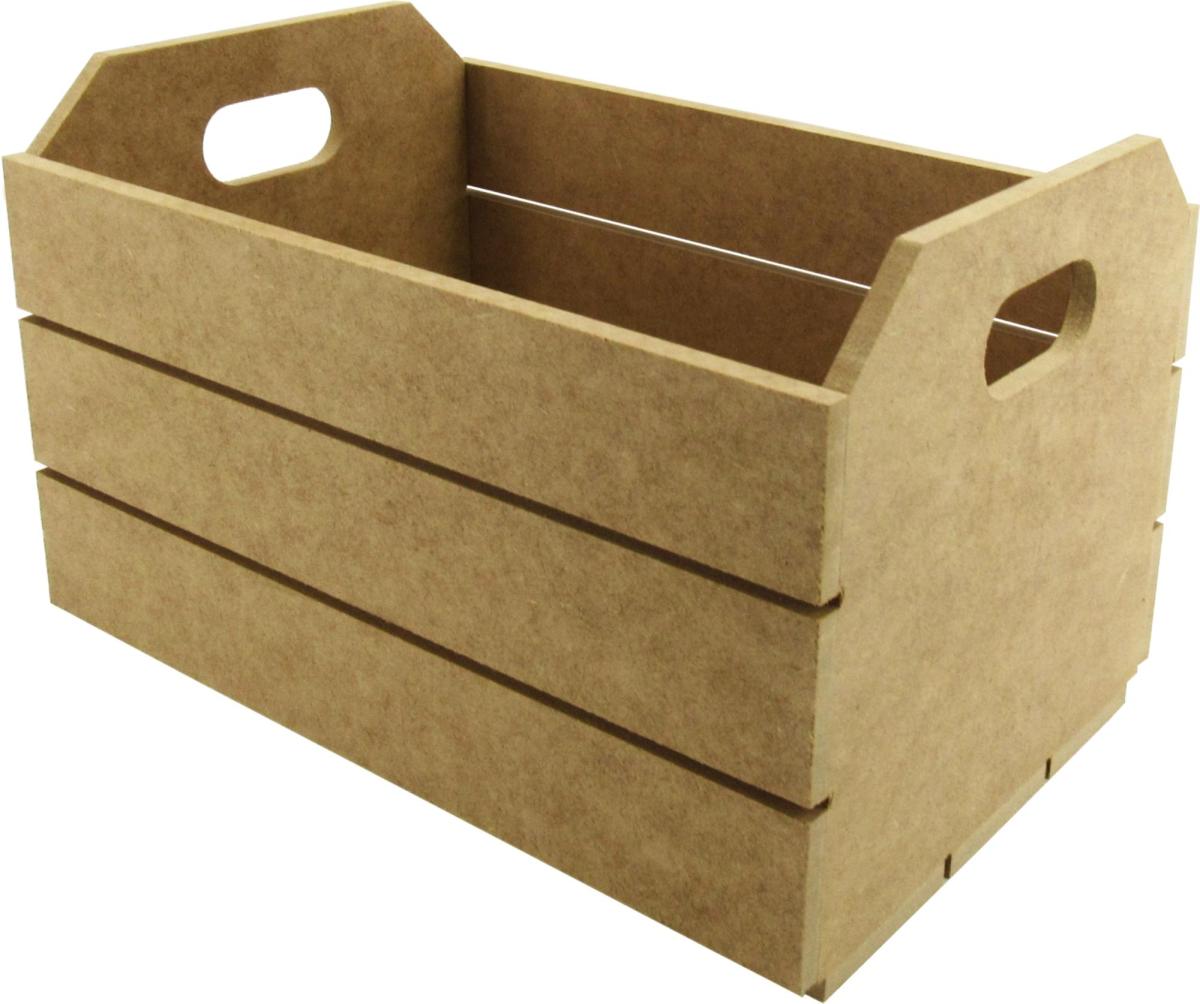 CAIXOTE 6MM GR 25X16X15,5CM MDF CRÚ
