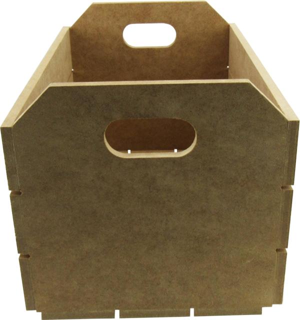 CAIXOTE 6MM GR 25X16X15,5CM MDF CRÚ