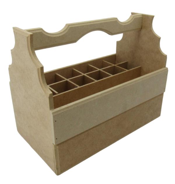 CESTINHA ESMALTE COM GAVETA 25X14X20CM MDF CRÚ