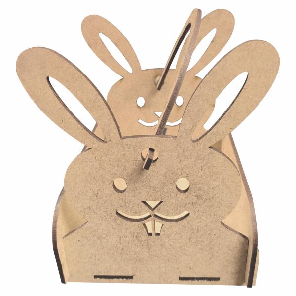 Cesto caixote coelho com alça