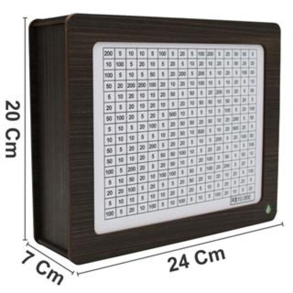 Cofre Desafio 10 Mil MDF Decorado, Caixa de Dinheiro Estilo Japonês para Economizar