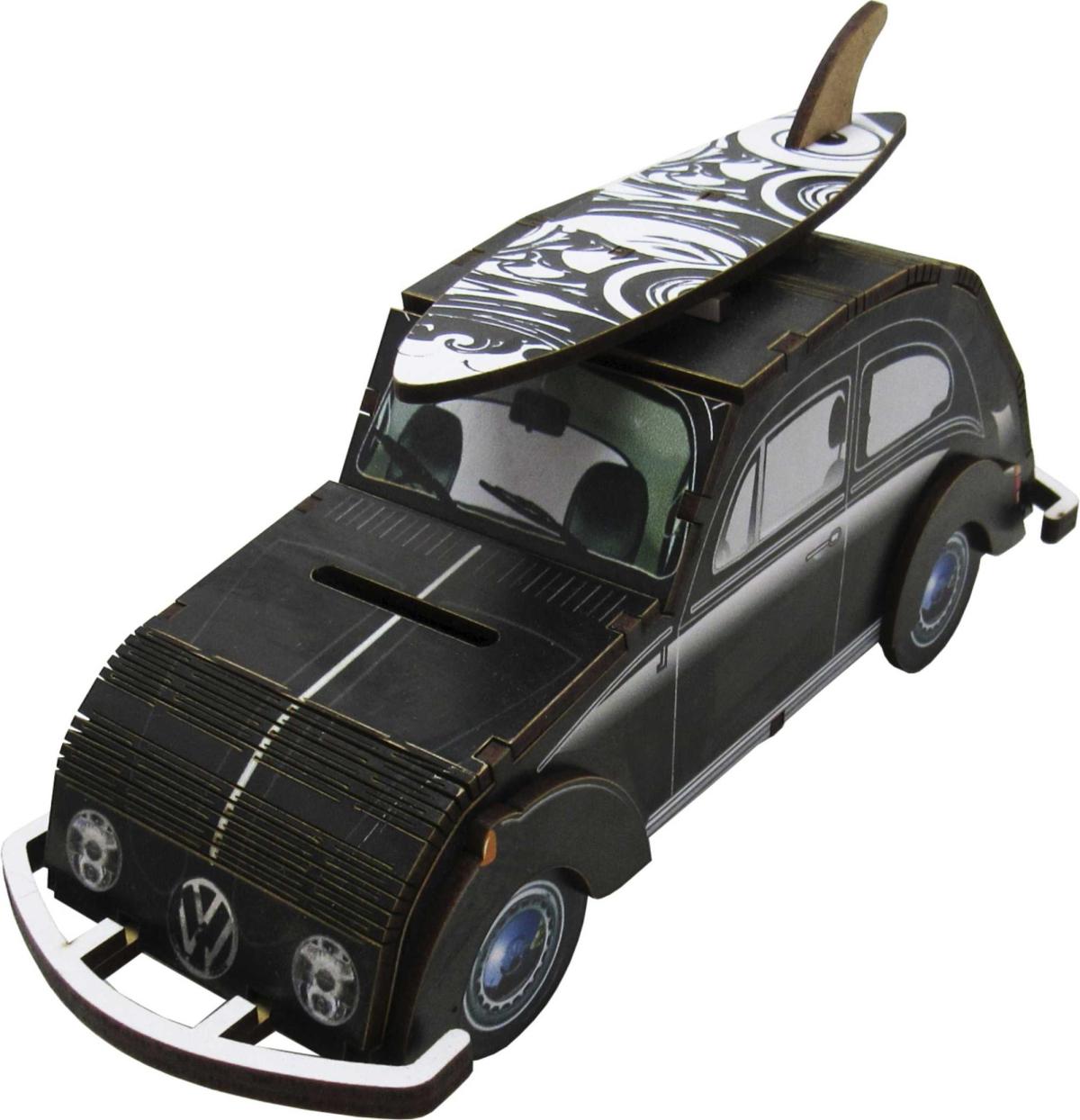 Cofre Fusca Adesivado Preto Mdf