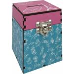 Cofre urna adesivado Modelo Azul e rosa Mdf