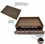Cômoda bandeja Porta Máquina e Porta Cápsulas 1 Gaveta Café Dolce Gusto - Preto