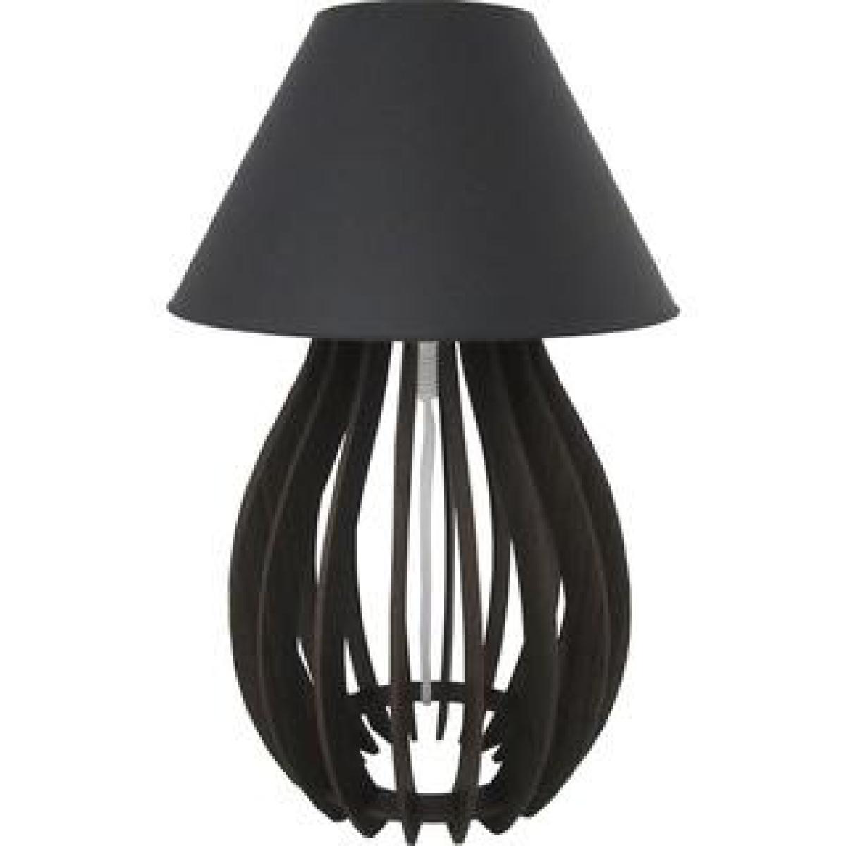 Abajur Luminária de Mesa / Leitura com Cúpula em Plástico - preto