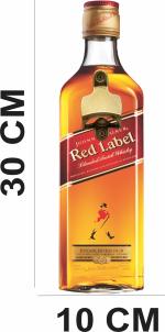 Abridor Para Parede Garrafa Red Label Simples Mdf