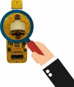 Abridor Para Parede Garrafa California Simples Mdf Abridor Para Parede Garrafa California Simples Mdf