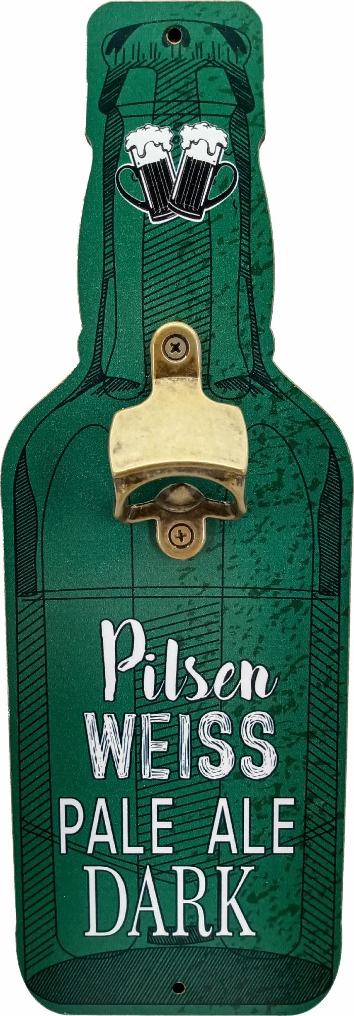 Abridor Para Parede Garrafa Pilsen Weiss Simples Mdf