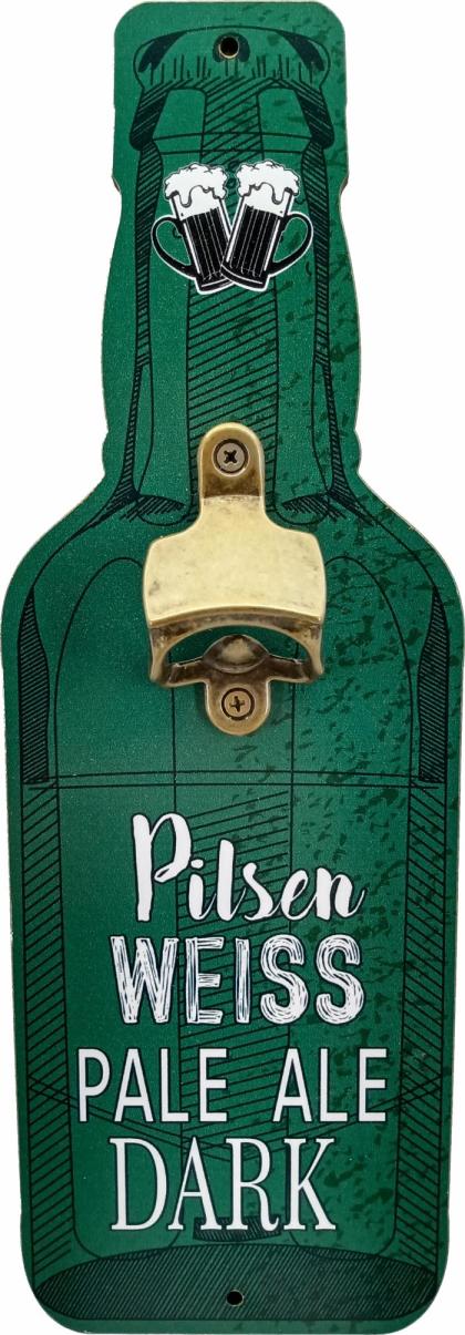 Abridor Para Parede Garrafa Pilsen Weiss Simples Mdf