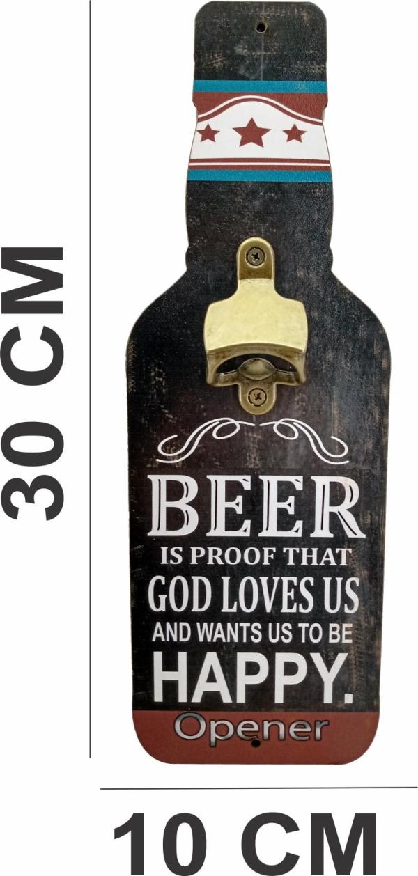 Abridor Para Parede Garrafa Beer Preta Simples Mdf Abridor Para Parede Garrafa Beer Preta Simples Mdf