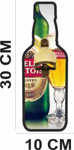 Abridor Para Parede Garrafa Stella Com Taça Simples Mdf