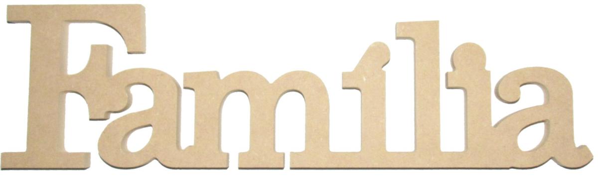 Recorte Palavra Família   MDF CRU