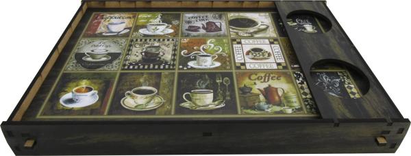 BANDEJA CAFE DA MANHÃ AD. 6MM COFFE XICARAS 