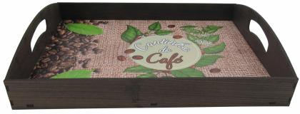 BANDEJA CANTINHO DO CAFÉ GRAOS 28X21X4CM