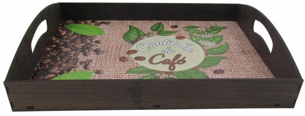 BANDEJA CANTINHO DO CAFÉ GRAOS 28X21X4CM