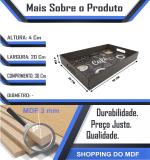 BANDEJA PINTADA CAFÉ  COM LEITE 28X21X4CM