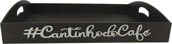 BANDEJA ALÇA CANTINHO DO CAFÉ GRANDE 40X30X8CM
