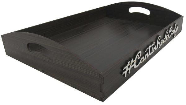 BANDEJA ALÇA CANTINHO DO CAFÉ GRANDE 40X30X8CM