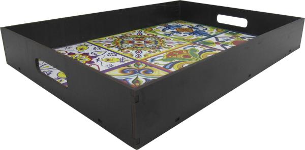 BANDEJA RETA AZULEJO GRANDE 43,5X31,5X6CM