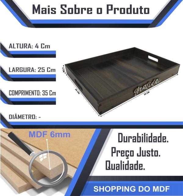 BANDEJA RETA GRATIDAO 35X25X4CM