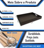 BANDEJA RETA MARROM LISA 35X25X4CM BANDEJA RETA MARROM LISA 35X25X4CM