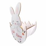 Caixa - Cachepô coelho da páscoa Rosa